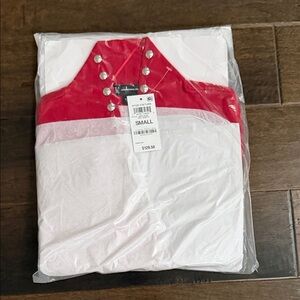 Red and Silver Full Length Cardigan